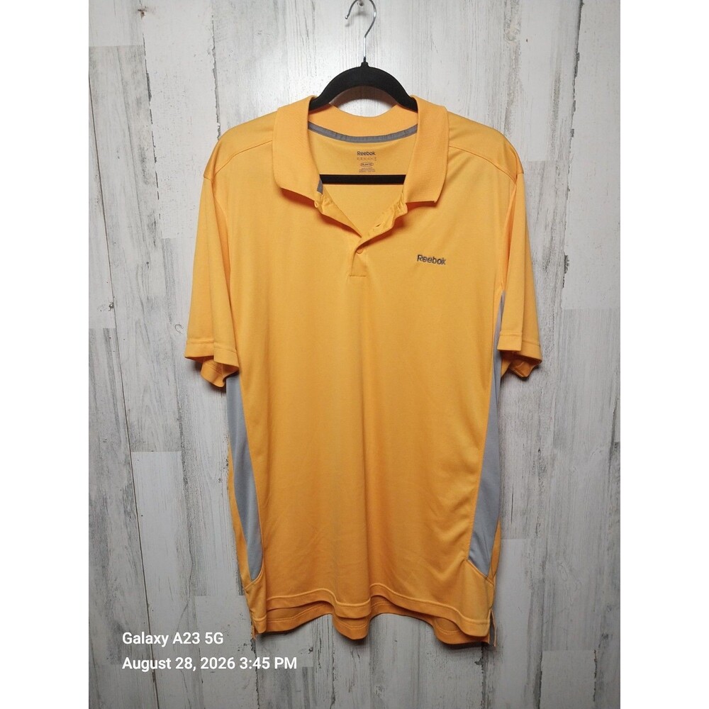 Reebok Play Dry Yellow XL Polo Shirt